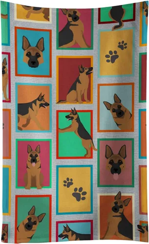 Vista 63 de Caroline's Treasures MLM1160KTWL - Lots of Red Siberian Husky - Toalla de cocina para invitados, toalla de baño decorativa para cara, té, paño