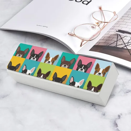 Vista 7 de Boston Terrier - Funda rígida para lentes de sol, funda portátil para hombres y mujeres