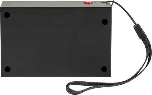 Vista 10 de Crosley CR3051A-BK Flashback Altavoz Bluetooth portátil retro con luces LED, diseño de cámara vintage, negro