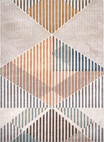 Vista 3 de nuLOOM Skyler - Alfombra contemporánea geométrica de diamantes, 4 x 6, beige