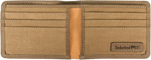 Vista 2 de Timberland PRO Cartera plegable RFID delgada de cuero para hombre con ventana trasera de identificación