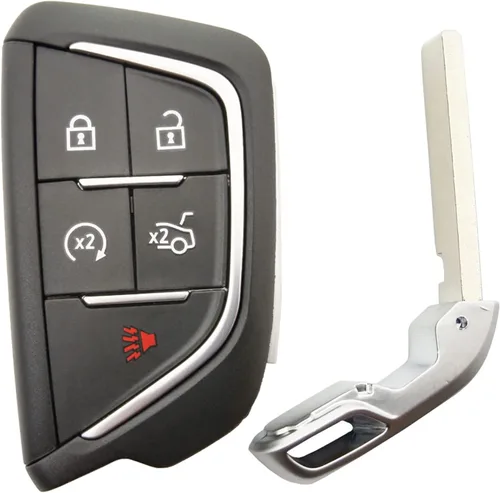 Vista 2 de Funda para llavero para Cadillac CT5 CT6 XTS XT4 XT5 ATS 5 botones sin llave de entrada remota de repuesto (1)