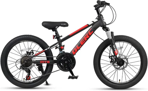Vista 9 de Glerc Bicicleta de montaña para niños de 20, 24 y 26 pulgadas, bicicleta de montaña para niños y niñas a partir de 6 años, bicicleta Skyline de 21
