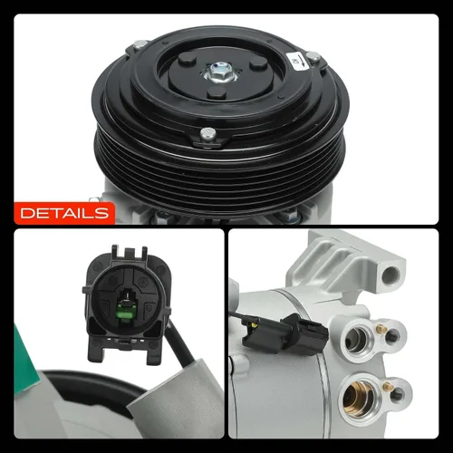 Vista 9 de A-Premium Compresor de aire acondicionado con embrague compatible con Kia Soul 1.6L 2012-2013, Hatchback