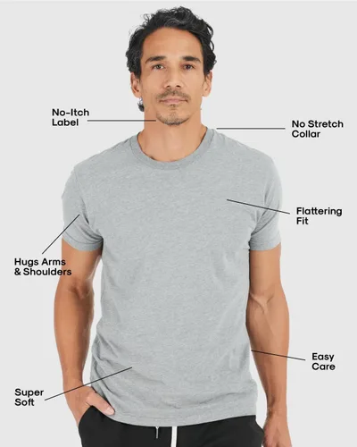 Vista 2 de True Classic Tees 3-Shirt Pack Premium Fitted Men's T-Shirts Crew Neck