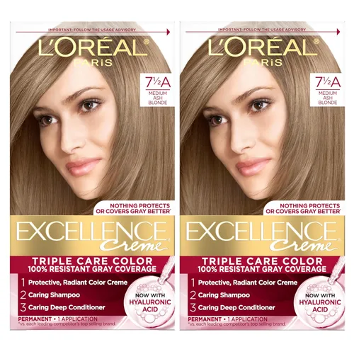 Vista 33 de L'Oreal Paris Excellence Crème Tinte Permanente para el Cabello, Color de Cabello de Triple Cuidado con Complejo Pro-Keratina para una Cobertura