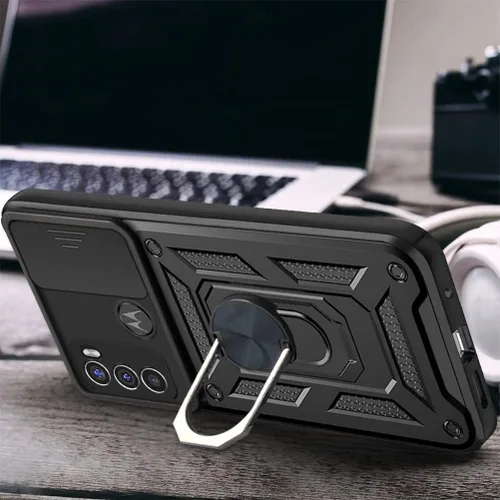 Vista 4 de Ysnzaq Funda para Motorola Moto E20/E30/E40 con cubierta deslizante