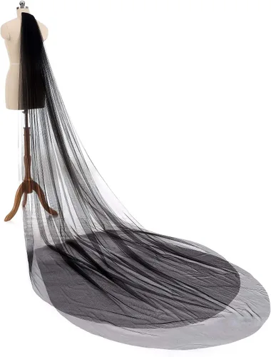 Vista 3 de EllieHouse Womens 2 Tier Cathedral Wedding Bridal Veil With Metal Comb