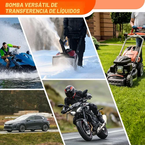 Vista 5 de Bomba de transferencia portátil a batería, bomba eléctrica operada por batería para sifón de gasolina, combustible, diésel y agua, extractor
