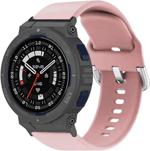 Vista 9 de hengkang Correas de reloj Amazfit Active Edge para mujeres y hombres, elegantes correas de repuesto de silicona ajustables para Amazfit Active Edge