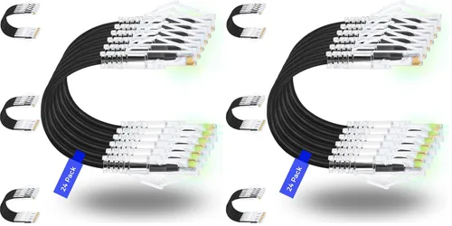Vista 11 de Rapink Patch Cables Cat6/ Cat6a - Cable de conexión Ethernet Cat6 / Cat6a, compatible con 10G, cable de conexión Cat 6 sin enganches para panel