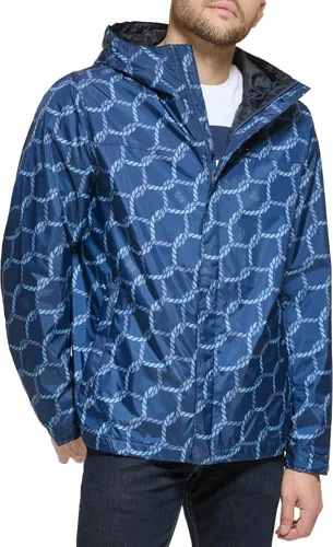 Vista 31 de Tommy Hilfiger Chaqueta impermeable con capucha, transpirable, ligera, para hombre