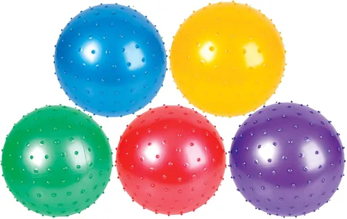 Vista 2 de Rhode Island Novelty Bolas Knobby de 7 pulgadas de colores surtidos, paquete de 5