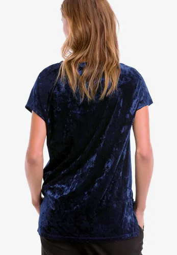 Vista 3 de Ellos Camiseta de terciopelo aplastado en talla grande para mujer