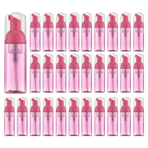 Vista 11 de Botella de espuma de 2 onzas con bomba dorada, dispensadores de espuma de viaje vacíos para jabón, champú, 3 Colores Mini travel size foamer