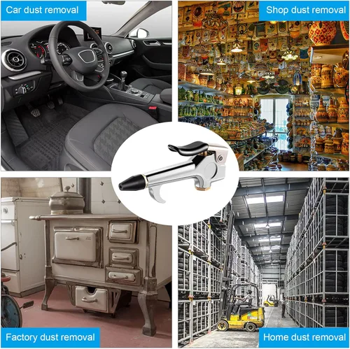 Vista 6 de Honoson 8 piezas de herramientas de soplado de aire Boquilla ajustable Herramienta de soplado de compresor de aire Accesorios de boquilla de flujo
