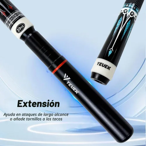 Vista 7 de Carbon Fiber Pool Cue Stick 11.5mm 12.5mm Low Deflection Pool Stick with Wood Butt Professional Cue Stick with Adjustable Extension