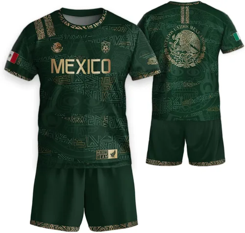 Vista 17 de Camiseta de Fútbol Juvenil de México, Camisetas de Fútbol Mexicanas para Niños, Camisetas de México para Niños, Camiseta de Fútbol Mexicana