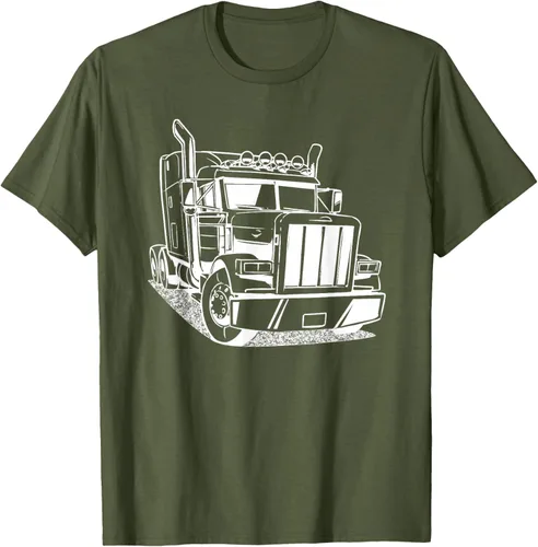 Vista 79 de Diesel Big Rig 18 Wheeler - Camiseta de camionero para camionero, Negro, S