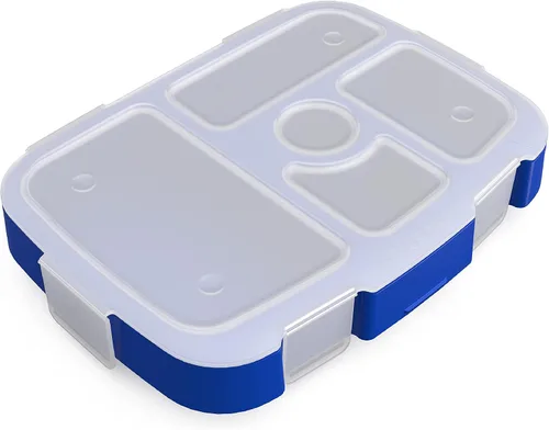 Vista 27 de Bentgo® Kids Prints Bandeja con Cubierta Transparente - Reutilizable, Sin BPA, Recipiente de Preparación de Comidas de 5 Compartimentos con Control