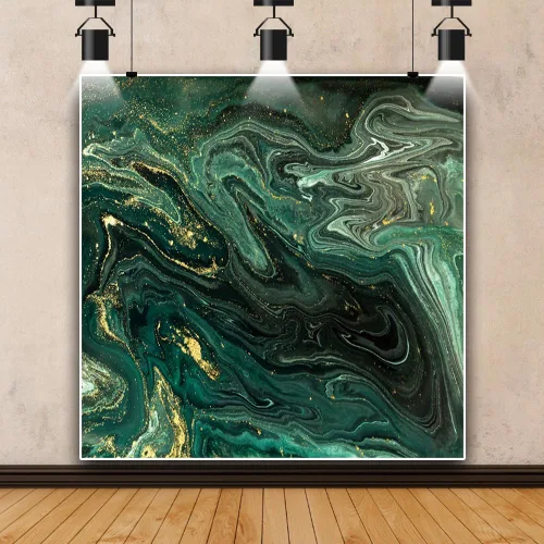 Vista 9 de Telón de fondo de fotografía con textura de mármol negro dorado de 5 x 4 pies, arte abstracto, fondo de fondo dorado de arena movediza líquida
