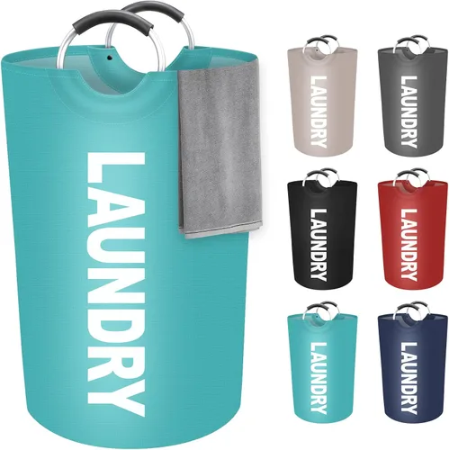 Vista 23 de StorageRight Cesta de Ropa Sucia Grande de 75L, Cesto de Ropa Sucia, Cesto de Ropa Sucia para Lavandería, Plegable, Cestas de Ropa Sucia Negro