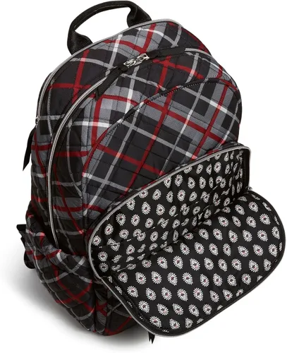 Vista 3 de Vera Bradley Mochila Campus de sarga de rendimiento para mujer, a cuadros, talla única