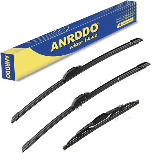 Vista 6 de ANRDDO Limpiaparabrisas de repuesto de fábrica para Audi A6 C6 S6 A6 2005-2011 Juego de limpiaparabrisas de 22"+22" con bloqueo superior