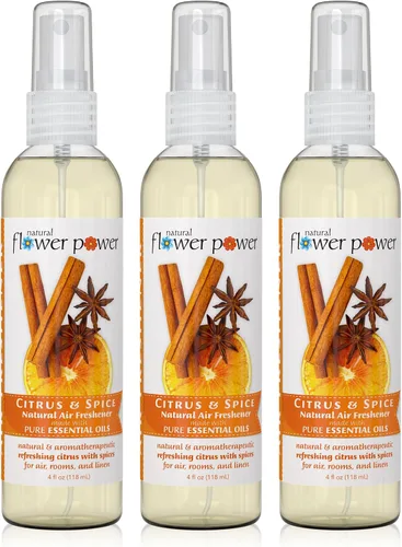 Vista 22 de Natural Flower Power Ambientador en aerosol – Eliminador de olores con aceites esenciales – Hogar, automóvil y tela – Libre de crueldad animal