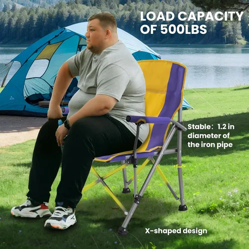 Vista 5 de WILDROOTS Silla de camping resistente, silla plegable acolchada duradera