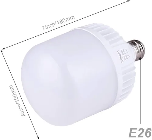 Vista 7 de Bombillas LED de alto vatio, equivalente a 250 W-300 W, luz blanca brillante de 35 W, 6000 K de alta intensidad, 3675 lúmenes LED comerciales