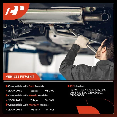 Vista 2 de A-Premium Junta de colector de escape delantero con convertidor catalítico y junta de estanqueidad de ajuste directo Compatible con Ford Escape