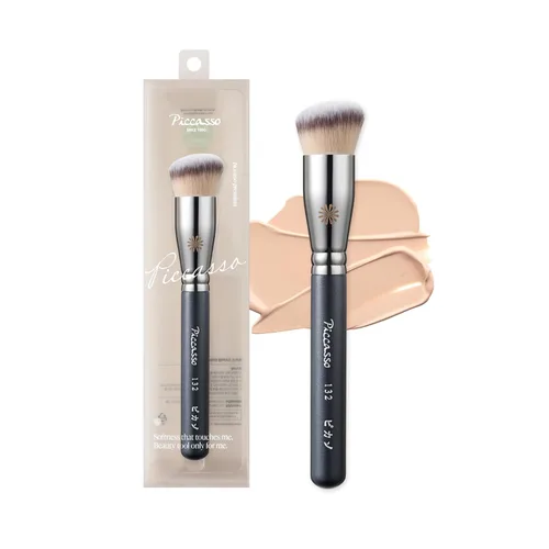 Vista 8 de Piccasso FB21 V-Cut Foundation Brush for Liquid Makeup, Cream Foundation Corte en V