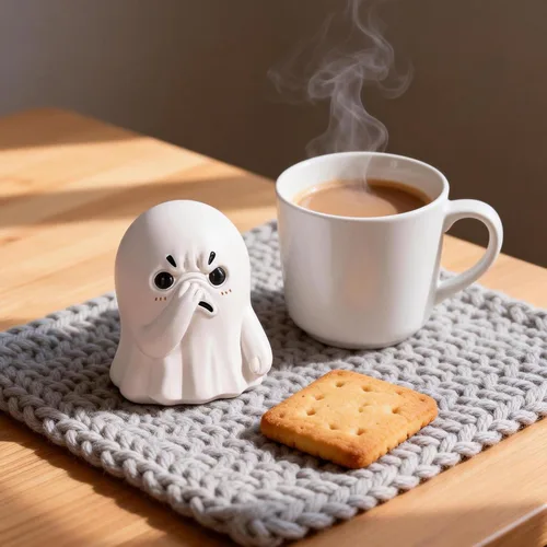Vista 6 de orenm Figuras de fantasmas de nariz que sostiene la nariz, bonita decoración de Halloween, figuras de fantasmas de resina para interiores, divertida