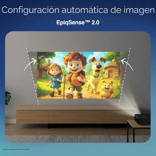 Vista 6 de Epson Lifestudio Pop Plus 4K PRO-UHD - Proyector personal de estilo de vida, 700 lúmenes de color y brillo blanco, sonido por Bose, Google TV, motor