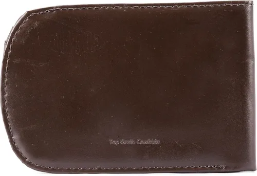 Vista 4 de Big Skinny Cartera delgada de cuero curvada para hombre, con capacidad para hasta 20 tarjetas