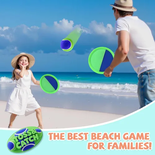 Vista 5 de Juego de pelotas para lanzar y atrapar, juguetes de playa para niños, juguetes al aire libre y juegos de patio para niños y niñas, mejora
