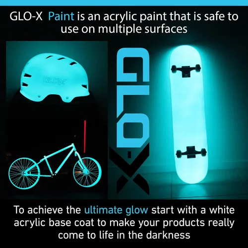 Vista 4 de Pintura acrílica que brilla en la oscuridad, pintura fluorescente reactiva a los rayos UV para paredes de exteriores e interiores, manualidades