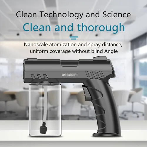 Vista 4 de Vaporizador nano, atomizador nano de luz azul manual para el hogar, vaporizador nano manual para el hogar, atomizador nano recargable. Es adecuado