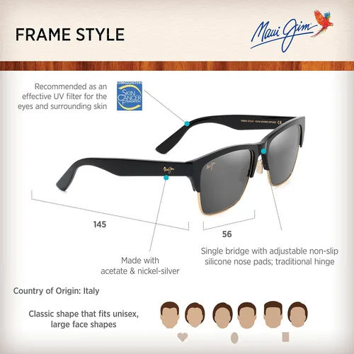 Vista 6 de Maui Jim Gafas de sol clásicas polarizadas Perico para hombre y mujer