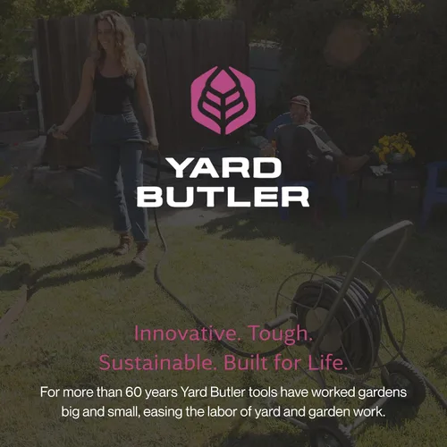 Vista 7 de Yard Butler Carrete de manguera con ruedas Carrete de manguera de metal resistente de 200 pies adecuado para jardines, césped y exteriores - IHT-2EZ