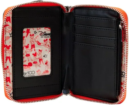 Vista 5 de Loungefly Disney 100th Mickey Mouse Club House - Cartera con cremallera alrededor, Negro -, Cartera