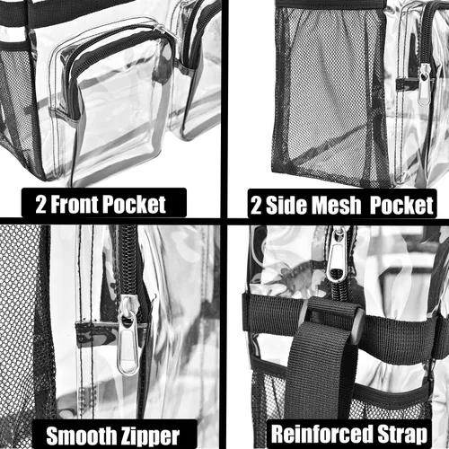 Vista 7 de Oraben Clear Bag for Stadium Events 12x6x12 Clear Tote Bag for Women Transparent Lunch Bag for Work Sports Concert
