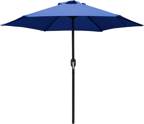 Vista 6 de ABBLE Sombrilla de patio al aire libre de 7.5 pies con manivela, resistente a la intemperie, sombrilla de protección UV, duradera, 6 varillas de Agua