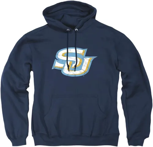 Vista 85 de Distressed College Primary Logo Adult Pullover Hoodie Collection 1 Universidad Estatal de Albany