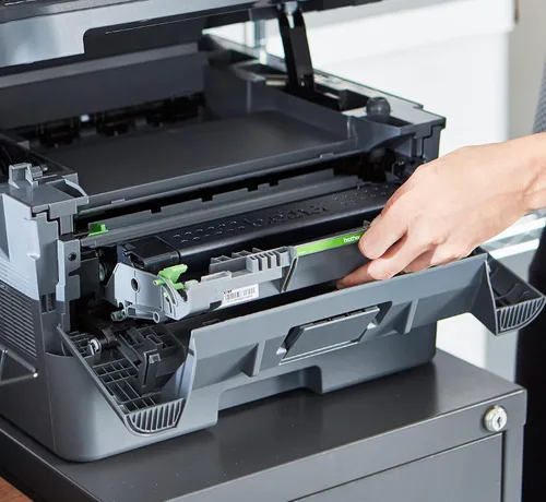Vista 5 de Brother MFC-L2690DW Impresora láser monocromática todo en uno, impresión de escaneo de fax, impresión automática de 2 caras, conectividad