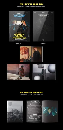 Vista 3 de SM Ent. EXO - Álbum Especial DON'T FIGHT THE FEELING [Photo Book Ver.1] Álbum+Juego de tarjetas de fotos extra