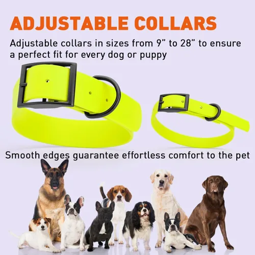 Vista 113 de Dogline Biothane - Collar impermeable para perro con hebilla de liberación rápida, resistente cincha de nailon recubierta con resistente y a prueba