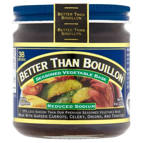 Vista 4 de Better Than Bouillon Brand, paquete variado reducido en sodio con 1 base de pollo, 1 base de carne de res y 1 base vegetal, frascos de 8 onzas