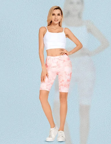 Vista 7 de Leggings Mancyfit corto, se deslizan con facilidad al ponerlos, largo hasta la mitad del muslo, tamaño grande, pantalones cortos ajustados para mujer